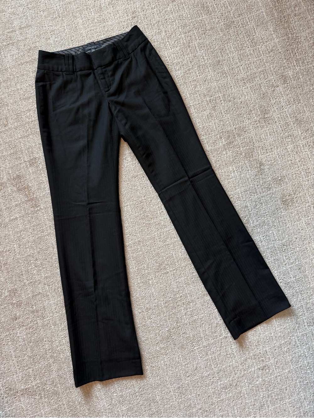 BR Black Suit Pants, Contoured Fit Lined Suit Trousers, size 0